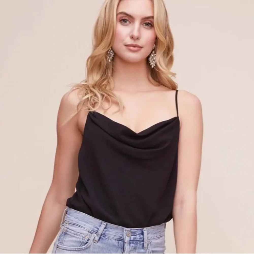 ASTR COWL DRAPE NECK BODYSUIT Sz Large - Picture 2 of 10